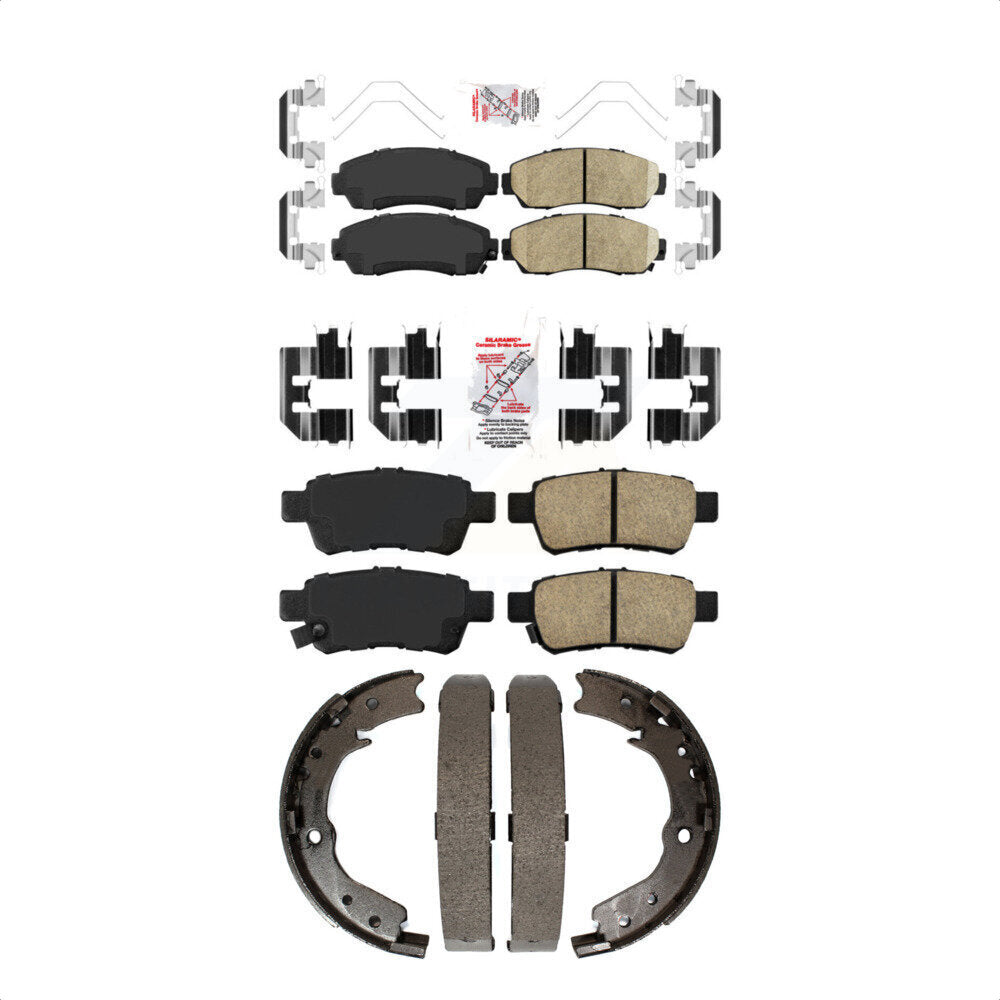 Ceramic Disc Brake Pads Front Rear Kit For 2005-2010 Honda Odyssey