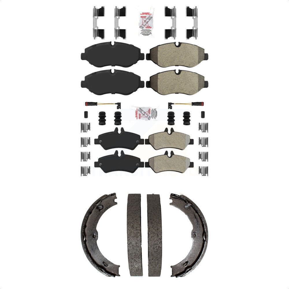 Semi-Metallic Disc Brake Pads Front Rear Kit For Sprinter 2500 Mercedes-Benz
