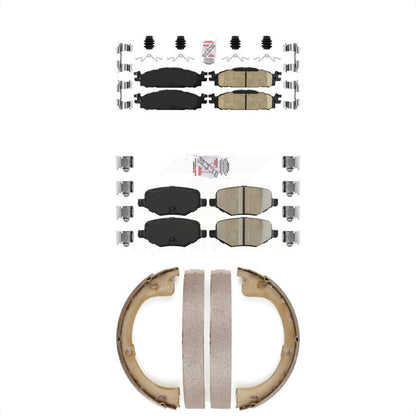 Ceramic Disc Brake Pads Front Rear Kit For 2010-2012 Lincoln MKT