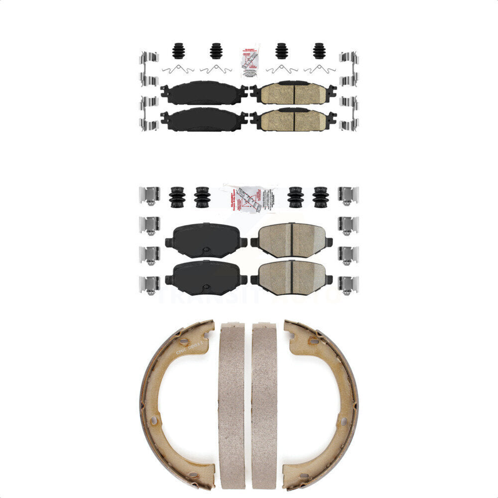 Ceramic Disc Brake Pads Front Rear Kit For 2010-2012 Lincoln MKT