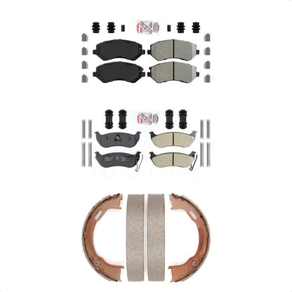 Semi-Metallic Disc Brake Pads Front Rear Kit For 2003-2007 Jeep Liberty