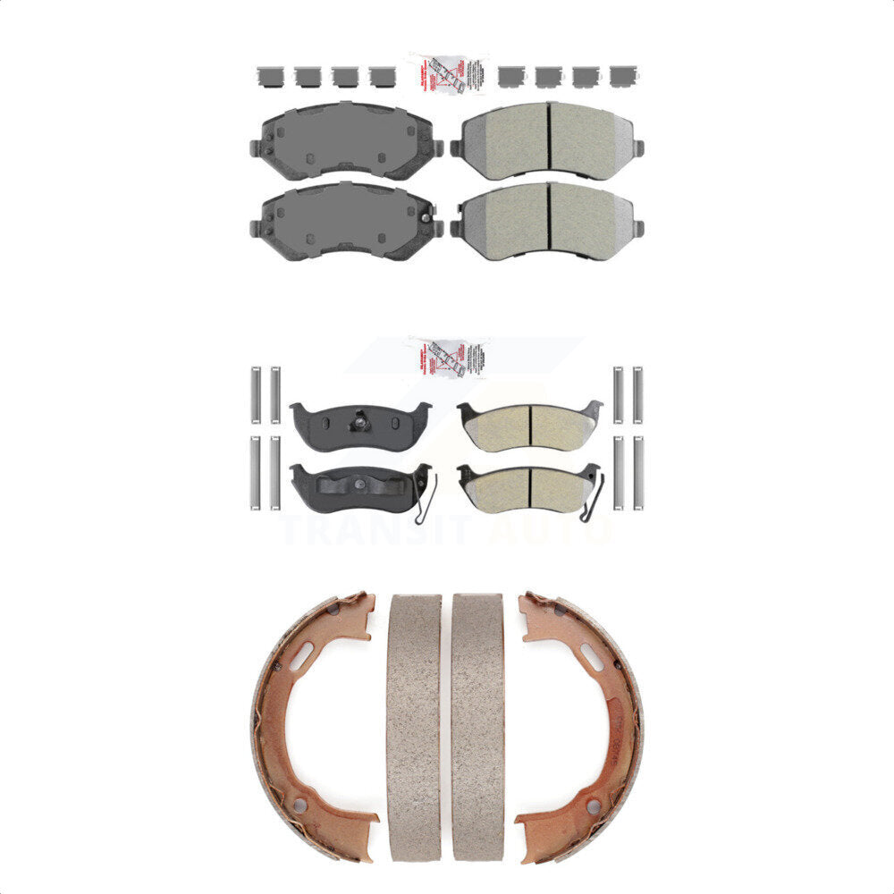 Semi-Metallic Disc Brake Pads Front Rear Kit For 2003-2007 Jeep Liberty