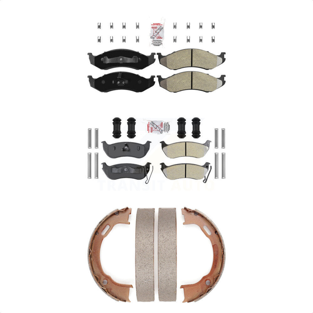Semi-Metallic Disc Brake Pads Front Rear Kit For Jeep Wrangler TJ