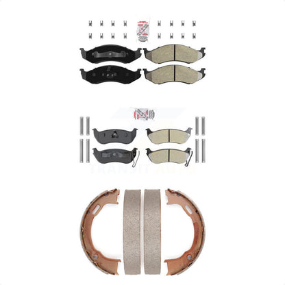 Semi-Metallic Disc Brake Pads Front Rear Kit For Jeep Wrangler TJ