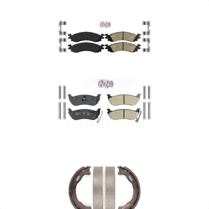 Ceramic Semi-Metallic Disc Brake Pads Front Rear Kit For Ford Explorer Sport