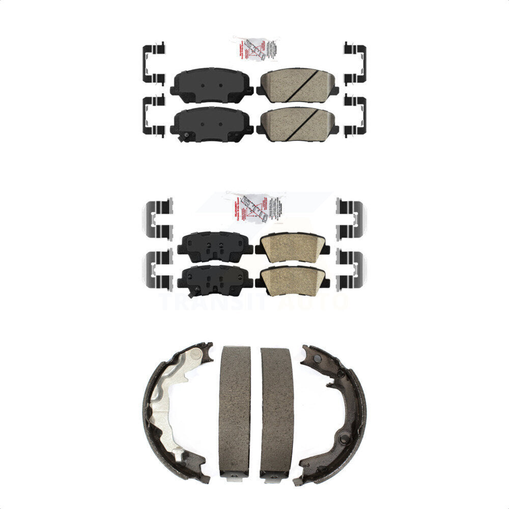 Ceramic Disc Brake Pads Front Rear Kit For 2014 Kia Forte Koup Turbocharged