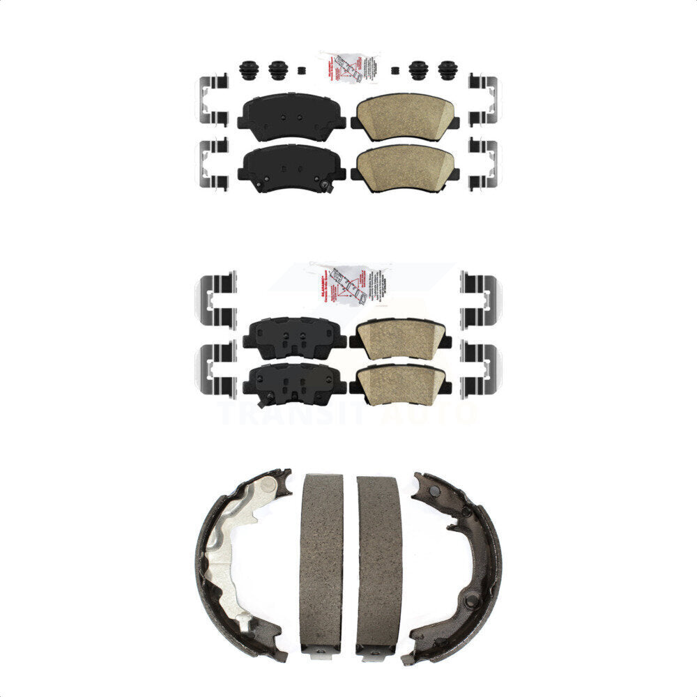 Ceramic Disc Brake Pads Front Rear Kit For 2014 Kia Forte Koup