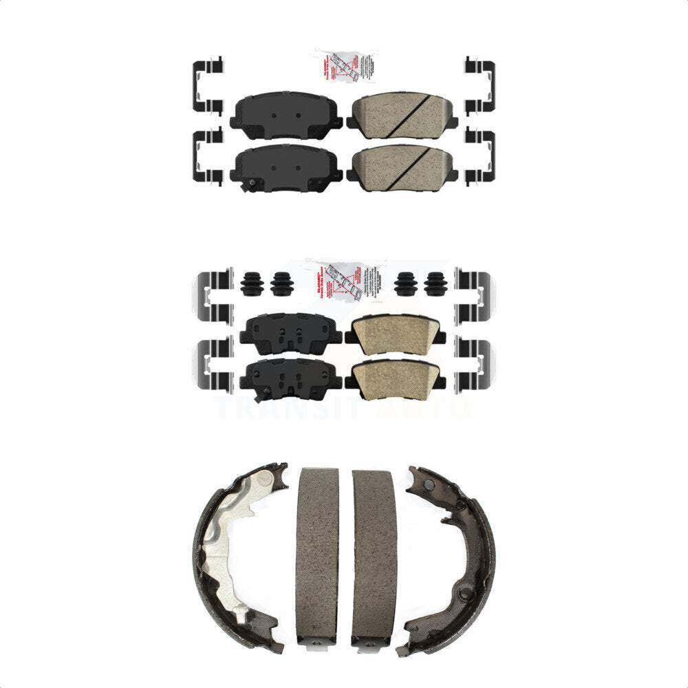 Ceramic Disc Brake Pads Front Rear Kit For 2014 Kia Forte Koup Turbocharged