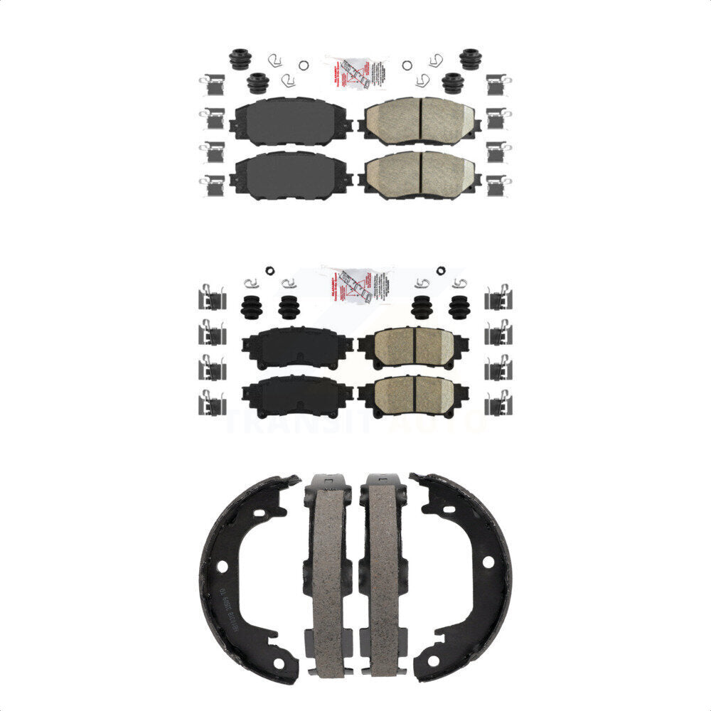 Ceramic Disc Brake Pads Front Rear Kit For 2012-2018 Toyota Prius V