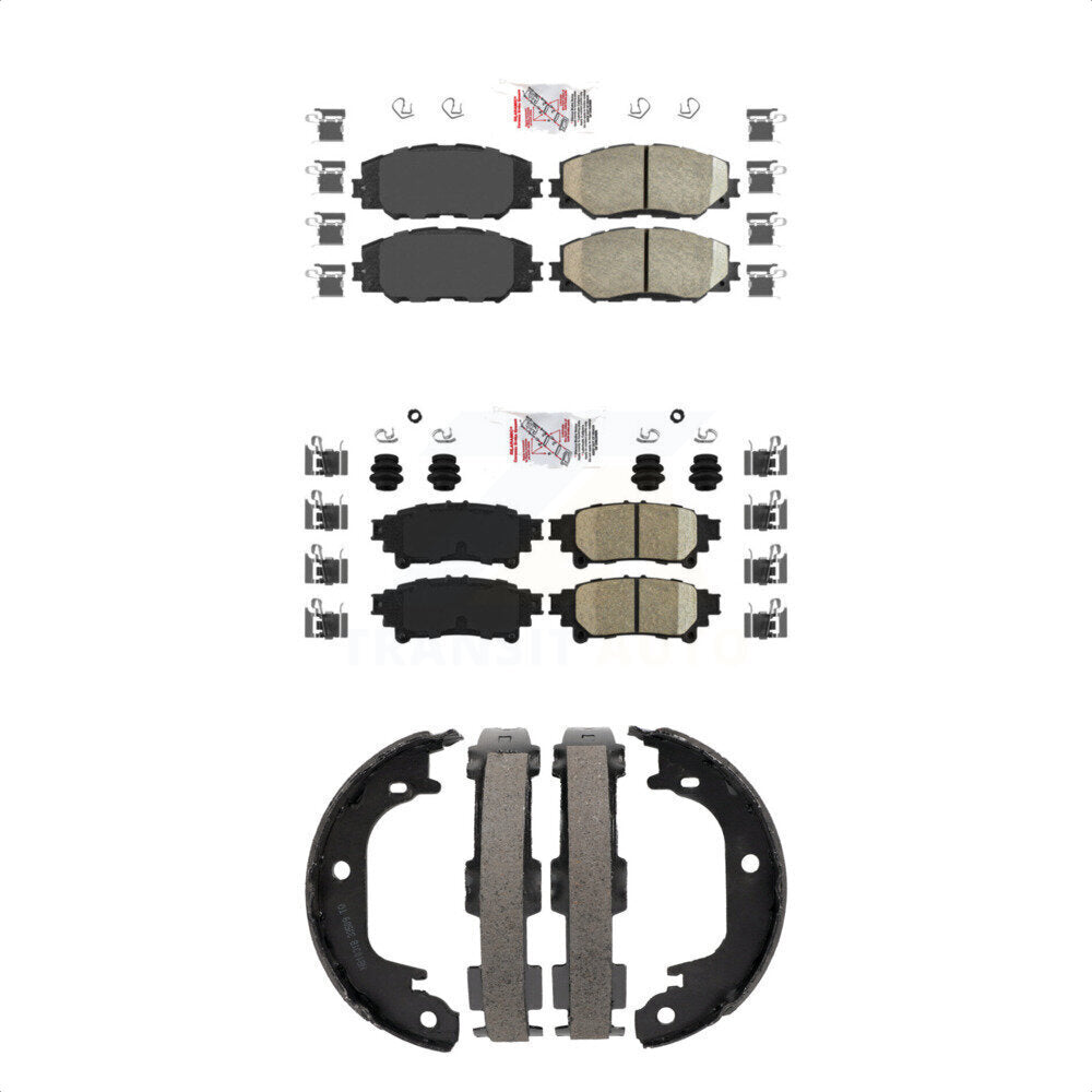 Ceramic Disc Brake Pads Front Rear Kit For 2012-2018 Toyota Prius V