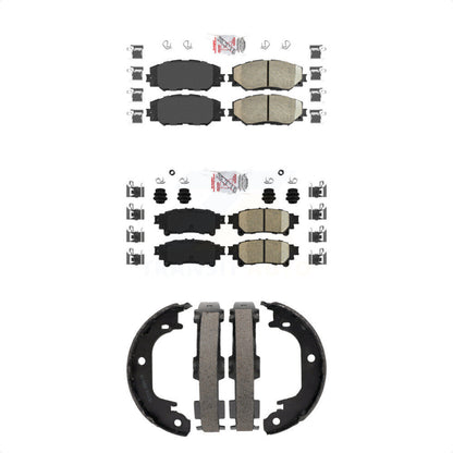 Ceramic Disc Brake Pads Front Rear Kit For 2012-2018 Toyota Prius V
