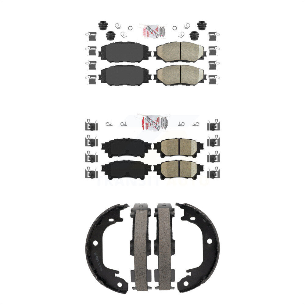 Ceramic Disc Brake Pads Front Rear Kit For 2012-2018 Toyota Prius V