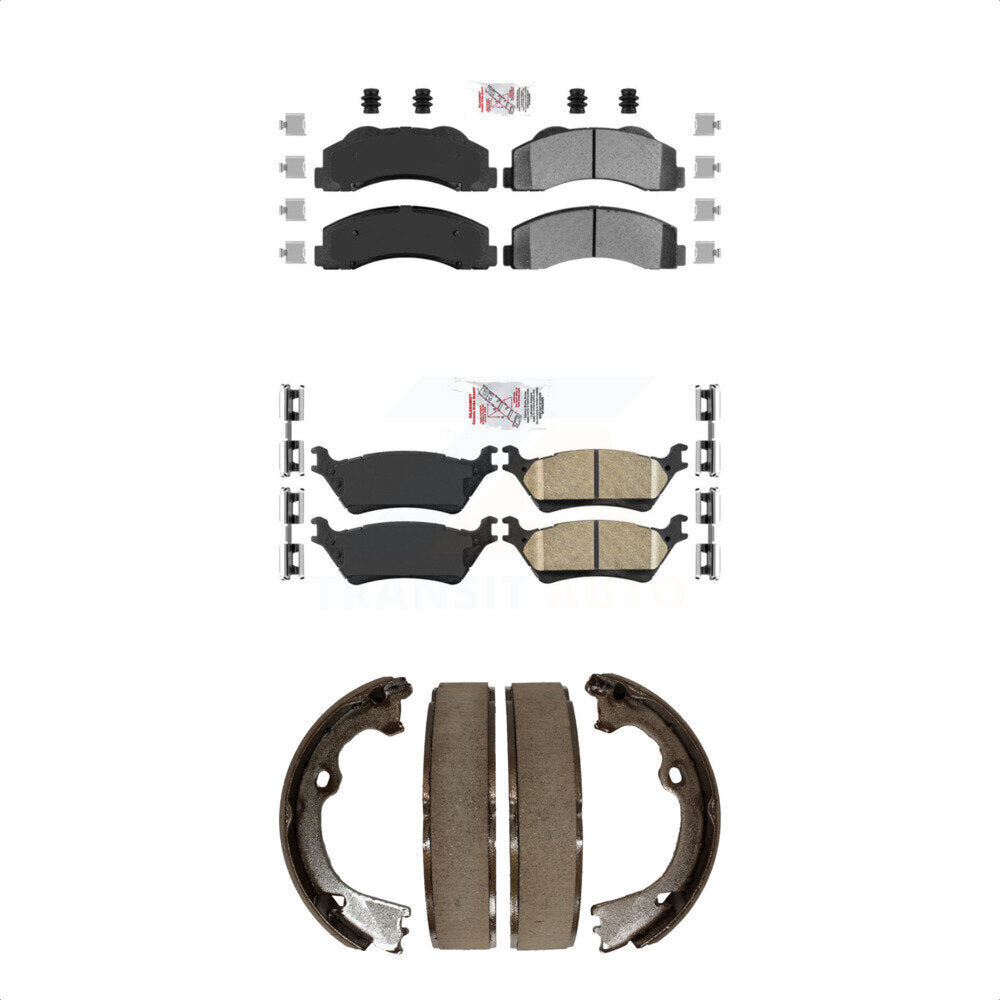 Semi-Metallic Ceramic Disc Brake Pads Front Rear Kit For Ford F-150