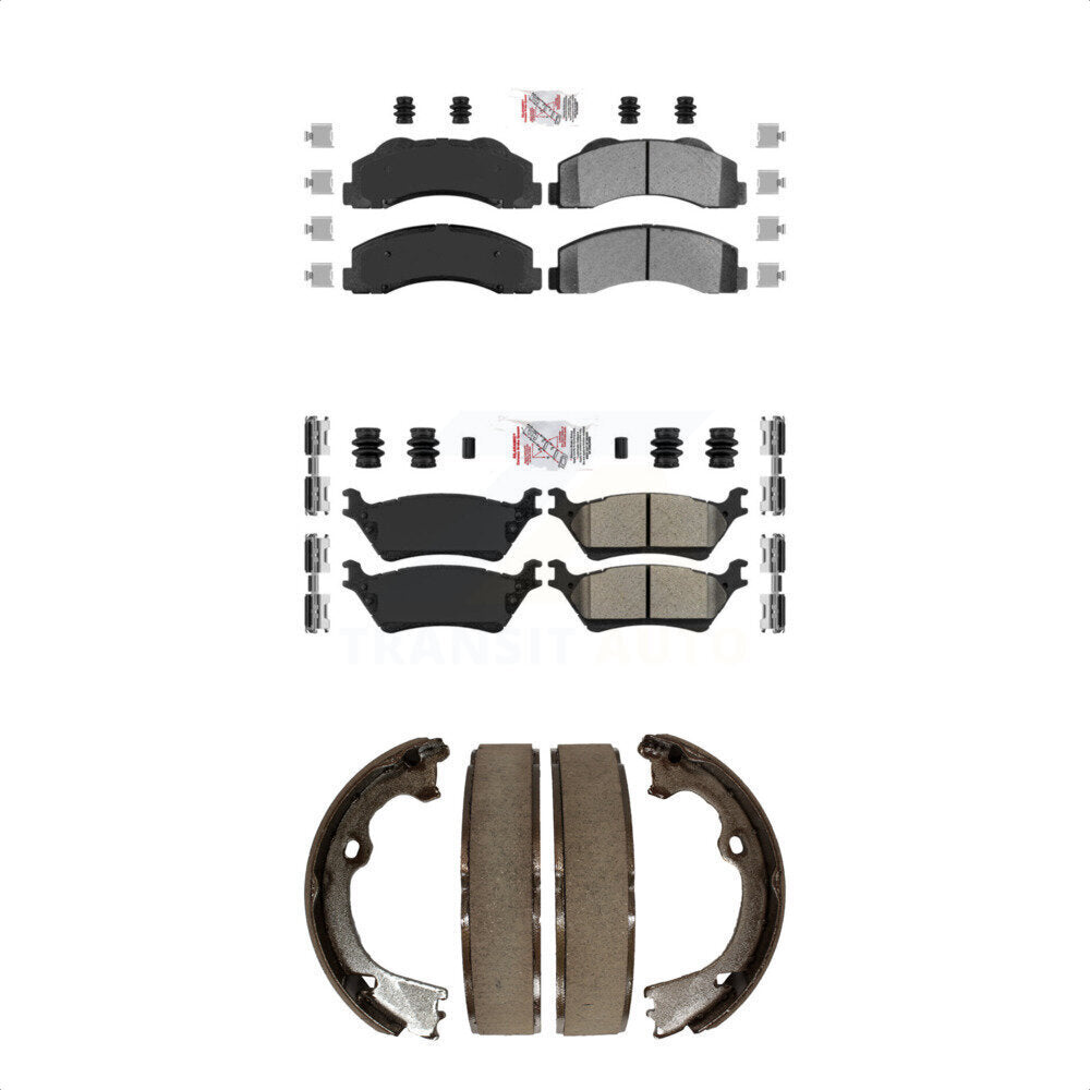 Semi-Metallic Disc Brake Pads Front Rear Kit For Ford F-150