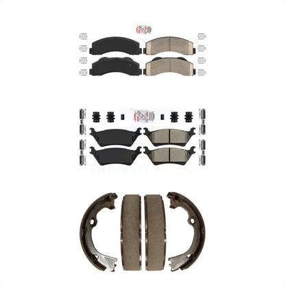 Ceramic Semi-Metallic Disc Brake Pads Front Rear Kit For Ford F-150