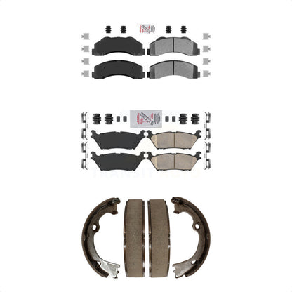 Semi-Metallic Ceramic Disc Brake Pads Front Rear Kit For Ford F-150