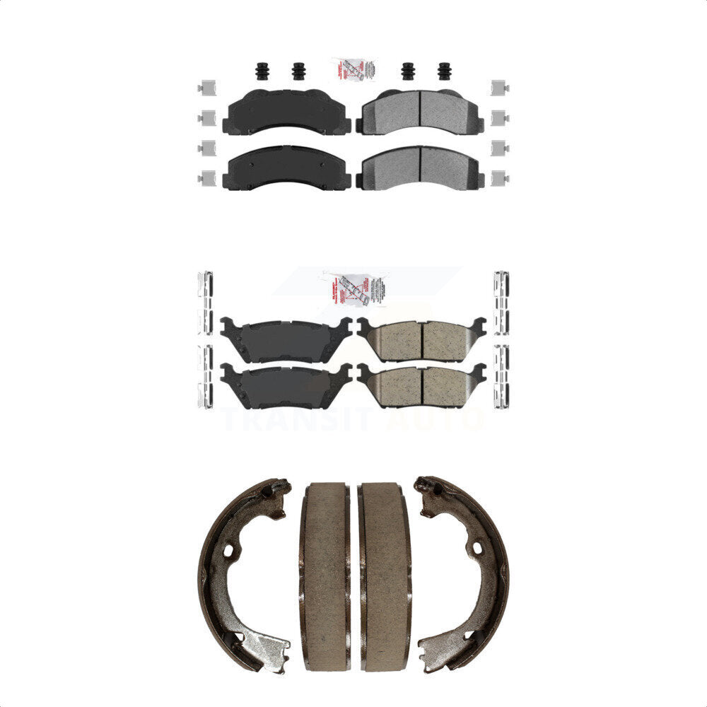 Semi-Metallic Ceramic Disc Brake Pads Front Rear Kit For Ford F-150