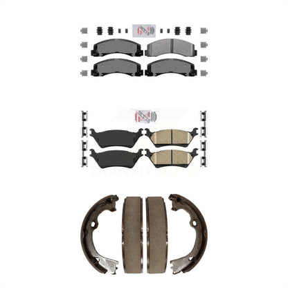 Semi-Metallic Ceramic Disc Brake Pads Front Rear Kit For Ford F-150