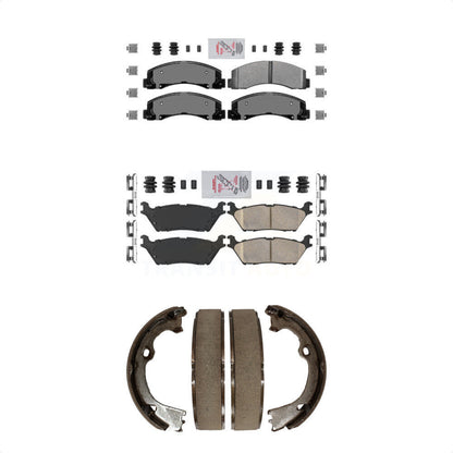 Semi-Metallic Ceramic Disc Brake Pads Front Rear Kit For Ford F-150