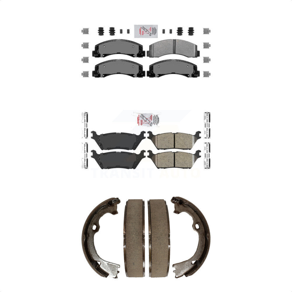 Semi-Metallic Ceramic Disc Brake Pads Front Rear Kit For Ford F-150