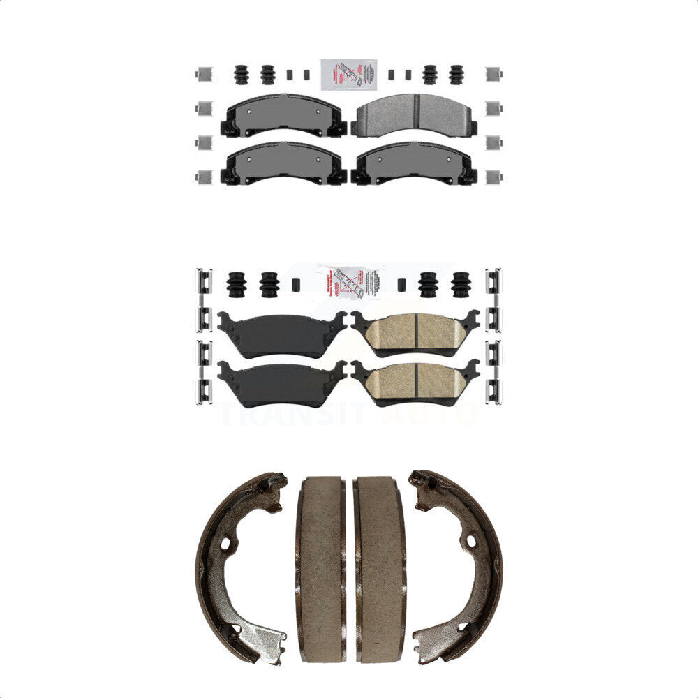 Semi-Metallic Ceramic Disc Brake Pads Front Rear Kit For Ford F-150