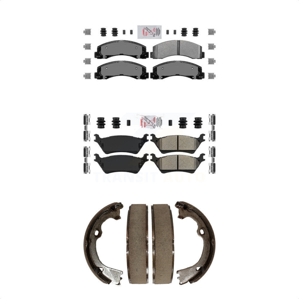 Semi-Metallic Disc Brake Pads Front Rear Kit For Ford F-150