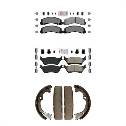 Semi-Metallic Disc Brake Pads Front Rear Kit For Ford F-150