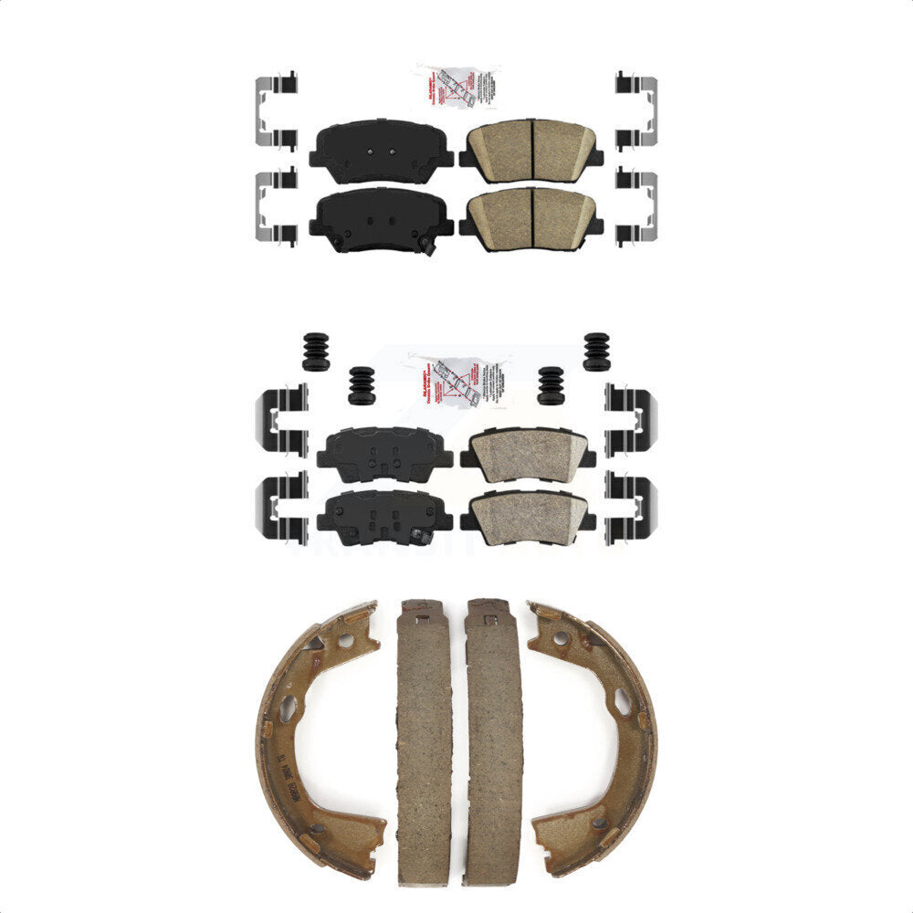 Ceramic Disc Brake Pads Front Rear Kit For 2012-2017 Hyundai Azera