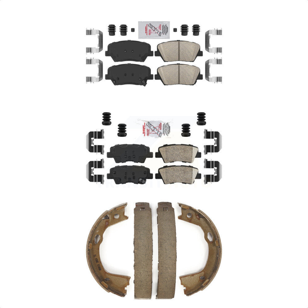 Ceramic Disc Brake Pads Front Rear Kit For 2012-2017 Hyundai Azera