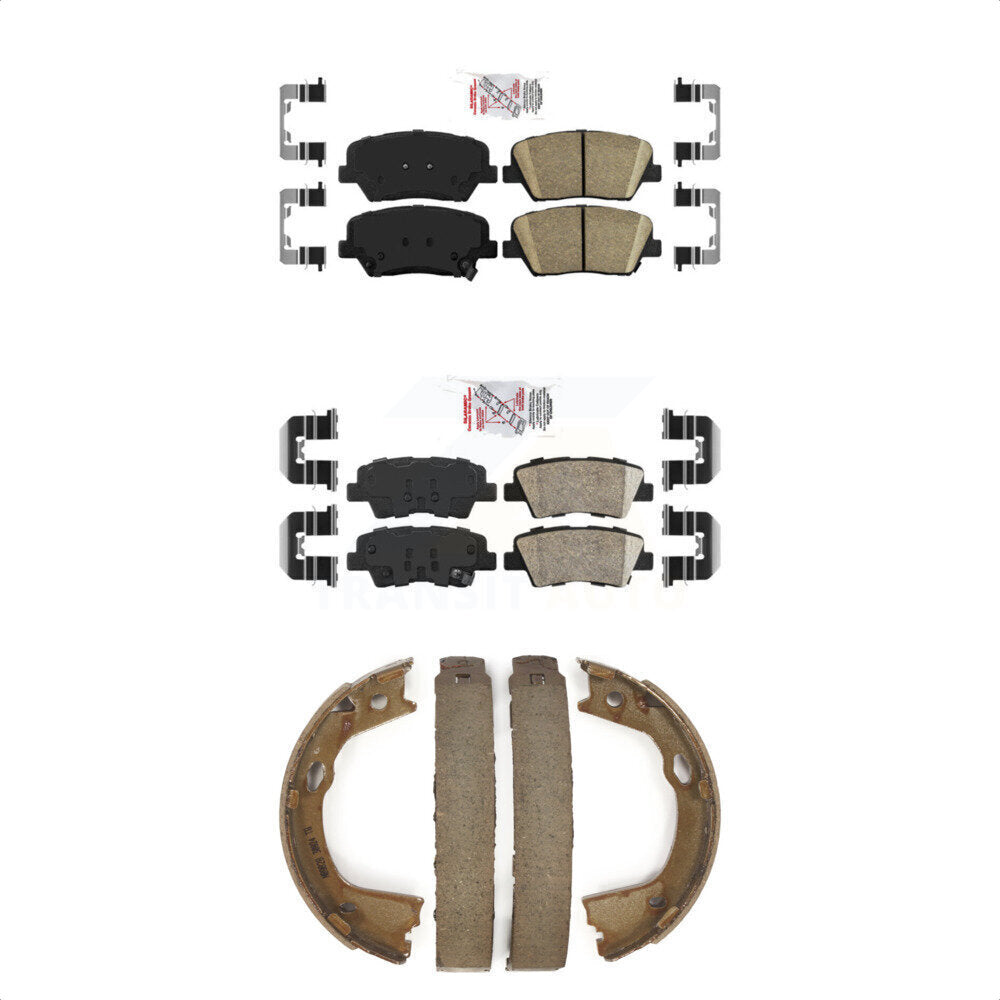 Ceramic Disc Brake Pads Front Rear Kit For 2012-2017 Hyundai Azera