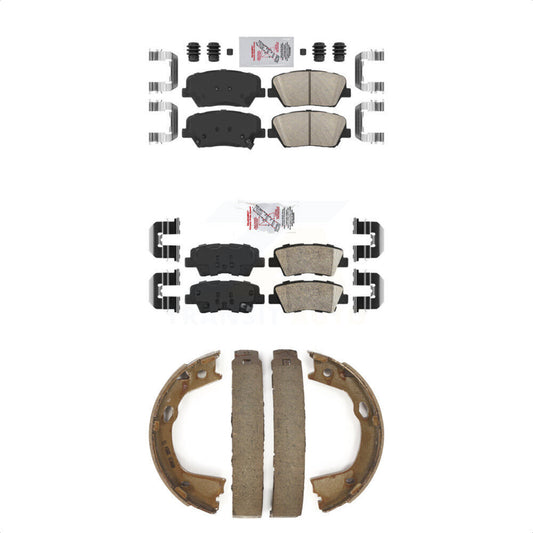 Ceramic Disc Brake Pads Front Rear Kit For 2012-2017 Hyundai Azera