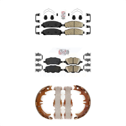 Ceramic Disc Brake Pads Front Rear Kit For 2009-2016 Toyota Venza