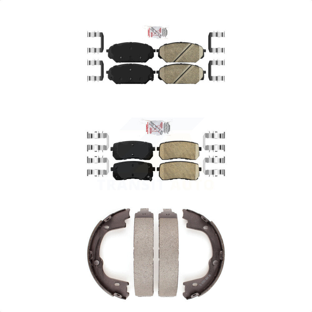 Ceramic Disc Brake Pads Front Rear Kit For 2007-2012 Hyundai Veracruz