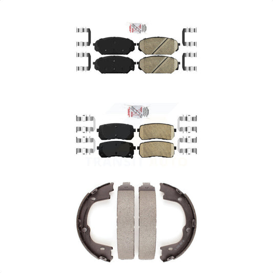 Ceramic Disc Brake Pads Front Rear Kit For 2007-2012 Hyundai Veracruz