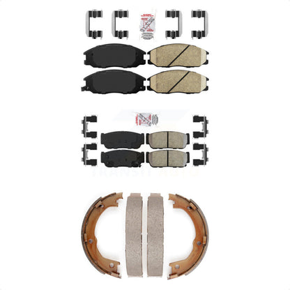 Ceramic Semi-Metallic Disc Brake Pads Front Rear Kit For 2003-2009 Kia Sorento