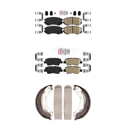 Ceramic Disc Brake Pads Front Rear Kit For 2010-2013 Kia Soul