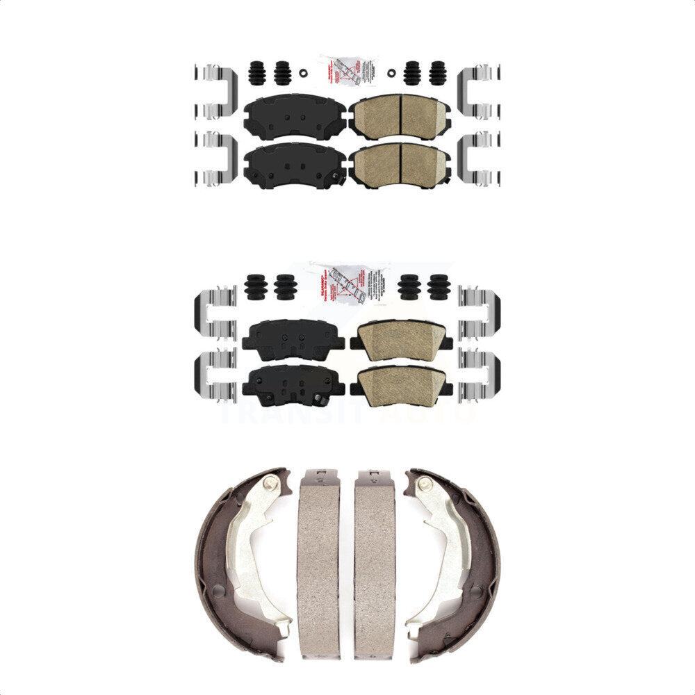 Ceramic Disc Brake Pads Front Rear Kit For 2010-2013 Kia Soul