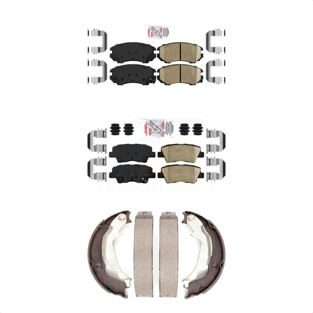 Ceramic Disc Brake Pads Front Rear Kit For 2010-2013 Kia Soul