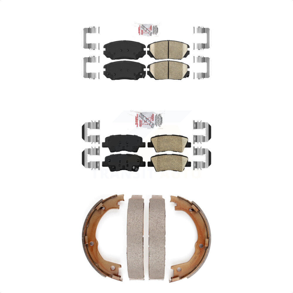 Ceramic Disc Brake Pads Front Rear Kit For 2007-2009 Kia Amanti