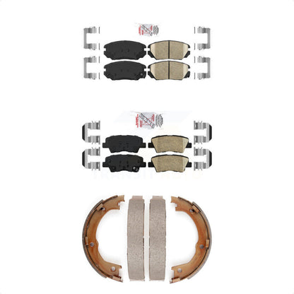 Ceramic Disc Brake Pads Front Rear Kit For 2007-2009 Kia Amanti