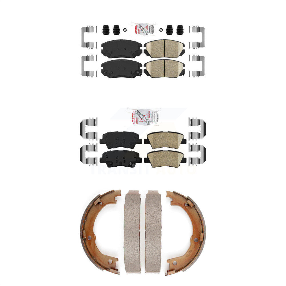 Ceramic Disc Brake Pads Front Rear Kit For 2007-2009 Kia Amanti
