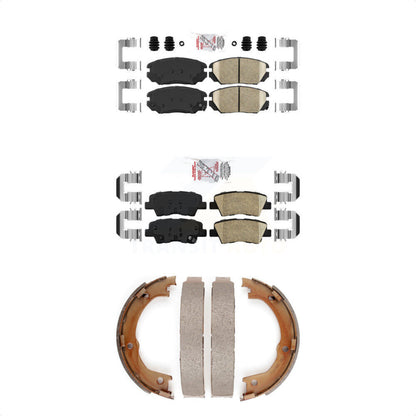 Ceramic Disc Brake Pads Front Rear Kit For 2007-2009 Kia Amanti