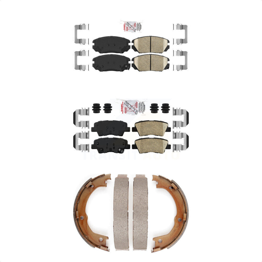 Ceramic Disc Brake Pads Front Rear Kit For 2007-2009 Kia Amanti
