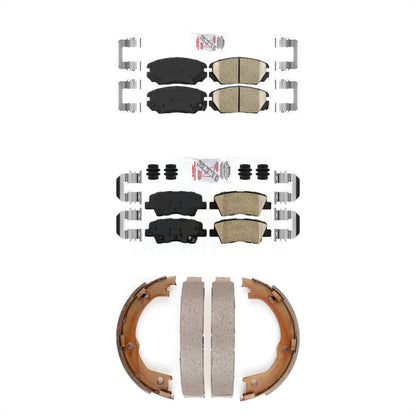 Ceramic Disc Brake Pads Front Rear Kit For 2007-2009 Kia Amanti