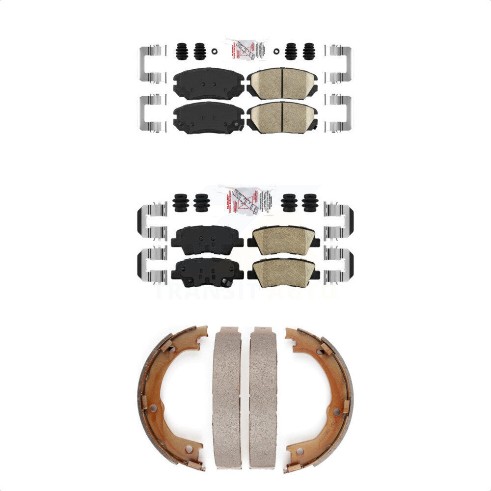 Ceramic Disc Brake Pads Front Rear Kit For 2007-2009 Kia Amanti