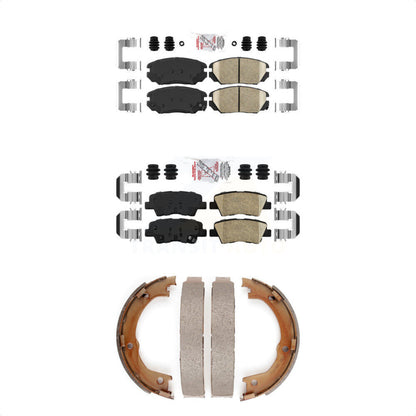 Ceramic Disc Brake Pads Front Rear Kit For 2007-2009 Kia Amanti