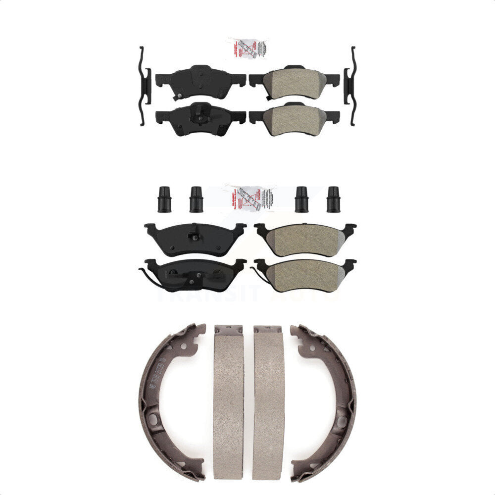 Semi-Metallic Disc Brake Pads Front Rear Kit For Dodge Grand Caravan Chrysler &