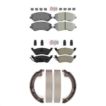 Semi-Metallic Disc Brake Pads Front Rear Kit For Dodge Caravan Grand Chrysler &