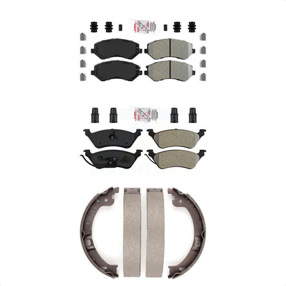 Semi-Metallic Disc Brake Pads Front Rear Kit For Dodge Caravan Grand Chrysler &