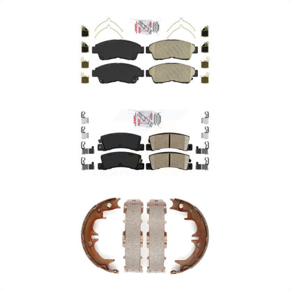 Ceramic Disc Brake Pads Front Rear Kit For 1992-1999 Toyota Camry 2.2L